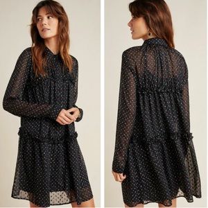 Anthropologie Eva Franco Haven Ruffled Polka Dot Tunic